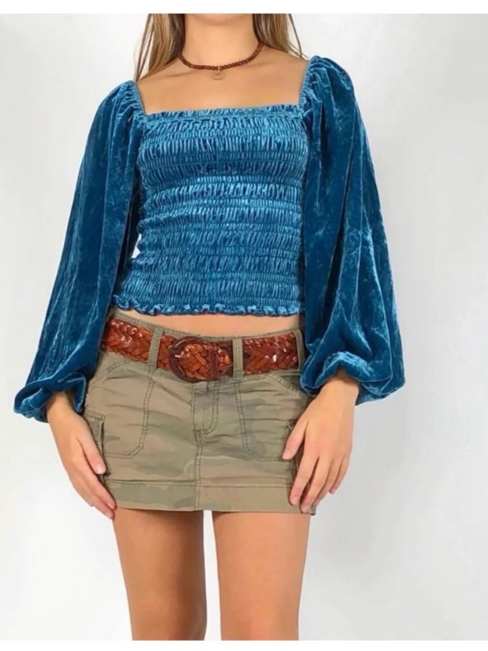 Anthropologie velvet top